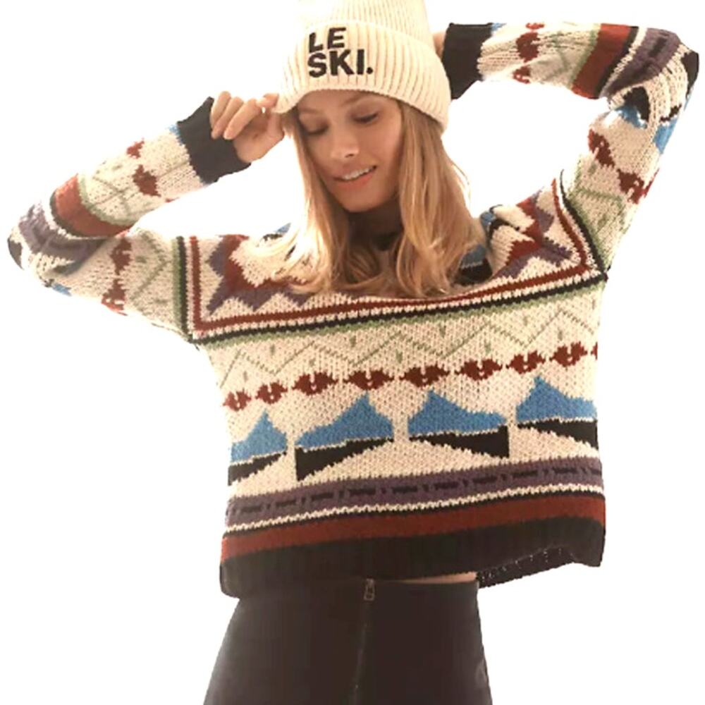 Mandinga Catedral Hand Knit Wool Sweater Aztec Chunky Anthropologie S NEW